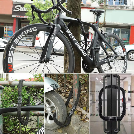 Bike Chain Lock Combination Anti Theft Security Lock 120cm Length Anti-Theft