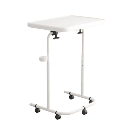 Adjustable Height Mobile Desk with Tilt Tabletop for Home Office