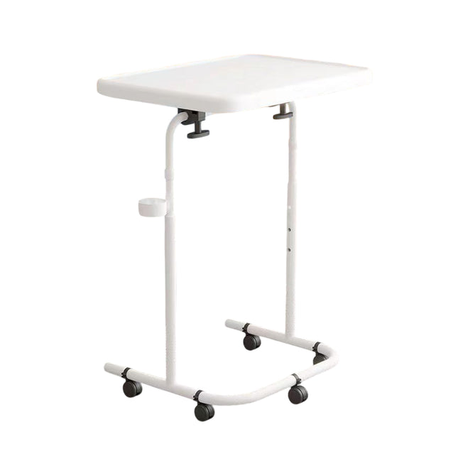 Adjustable Height Mobile Desk with Tilt Tabletop for Home Office