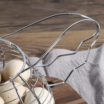 Egg Storage Basket Hollow Iron Wire Container Kitchen Holder Rack for Display