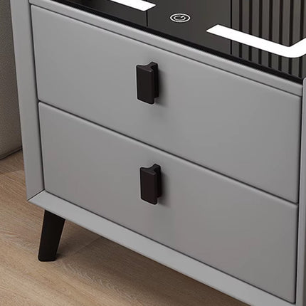 Smart Bedside Table Modern Multi Functional Storage Cabinet Nightstand Organizer