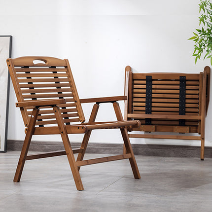 Bamboo Portable Foldable Chair With Backrest Breathable Sturdy Easy Storage