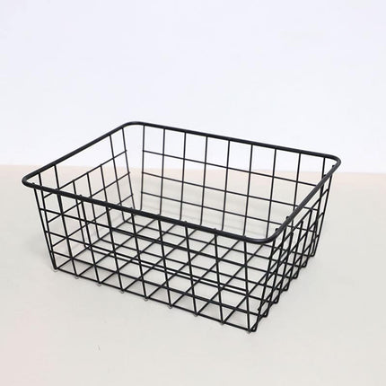 2pcs Wire Storage Basket Durable Metal Kitchen Cabinet Pantry Office Organiser