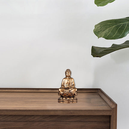 Zen Small Statue Buddha Figurine Meditation Decor for Home Office Desk Decor