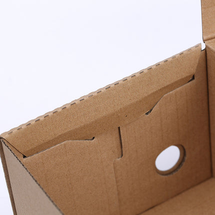 20pcs Kraft Paper Shoe Boxes Clamshell Storage Box for Men Women Shoes Organizer