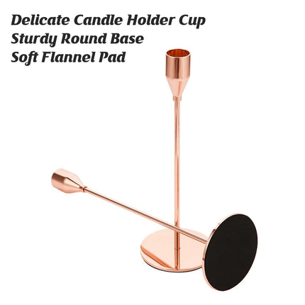 3PCS Simple Metal Candle Holder Decoration Rustproof Home Living Room Tabletop