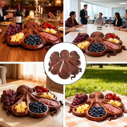 Octopus Shaped Food Tray Serving Plate for Kitchen Hotel Restaurant Party Food