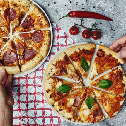 3PCS Round Pizza Stone Baking Tray for Oven Grill Pizza Bread Cooking 33x33cm