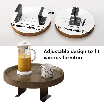 Simple Sofa Armrest Tray Adjustable Non Slip for Coffee Fruit Phone Snacks