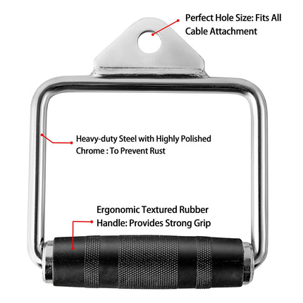 2pcs Metal D-Handle Stirrup Cable Attachments Machine Workout Fitness Gym