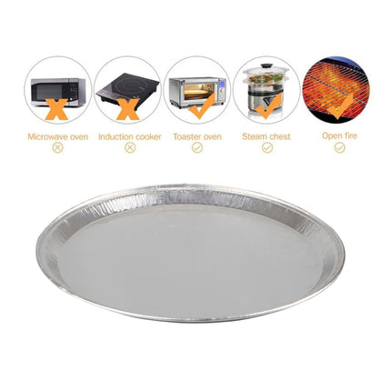 50pcs Aluminium Foil Pizza Tray Pie Pan Round Oven Catering BBQ Trays Large