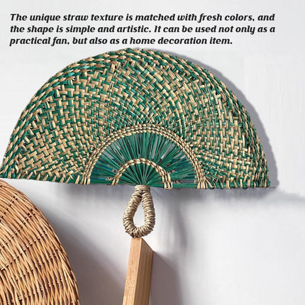 Creative Handwoven Fan for Home Decoration Summer Cooling Party Gift Portable