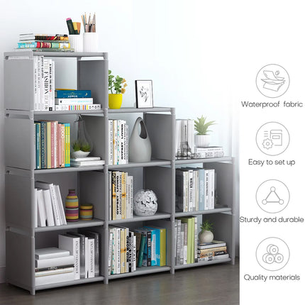 Home Multi Layer Combination Bookcase Storage Rack Sturdy Durable Space Saving