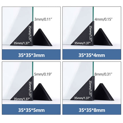 200pcs Glass Corner Protector Plastic Tile Sleeve for Acrylic Anti Collision Use