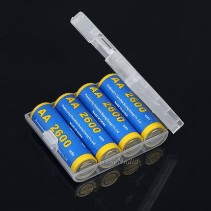 8X Clear Plastic Aa Aaa Battery Box Storage Case Cover Batteries Holder - Aimall