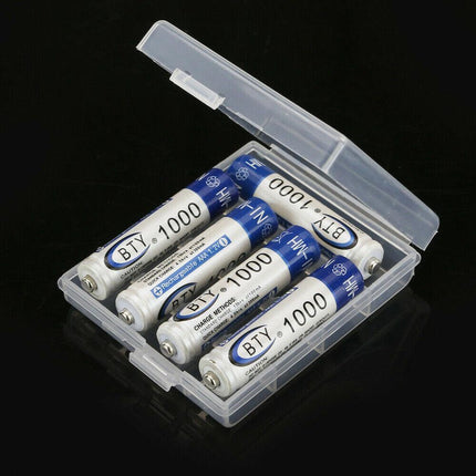 8X Clear Plastic Aa Aaa Battery Box Storage Case Cover Batteries Holder - Aimall