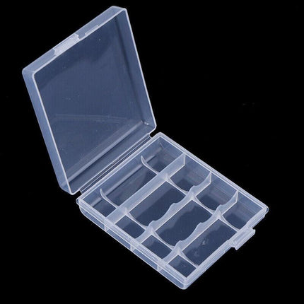8X Clear Plastic Aa Aaa Battery Box Storage Case Cover Batteries Holder - Aimall