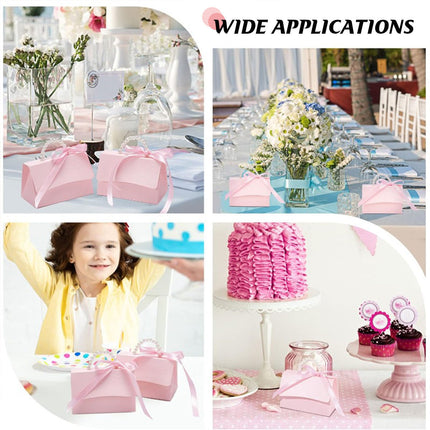 20pcs Pink Pearl Handle Gift Box Set Wedding Favour Candy Party Packaging