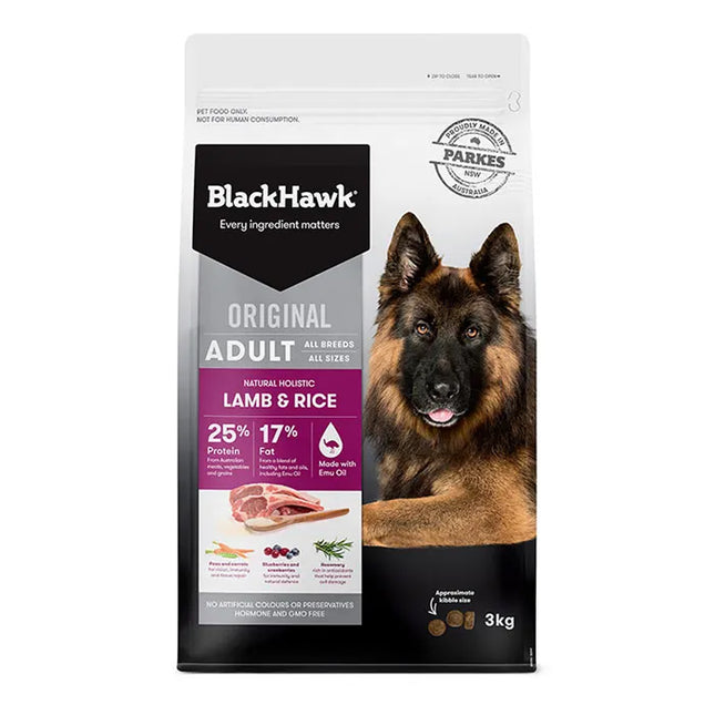 Black Hawk Lamb And Rice Adult Dry Dog Food 3kg