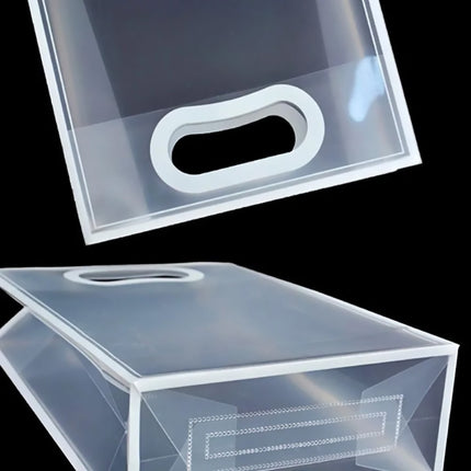 Reusable Frosted Plastic Gift Bags with Handle for Gifts Flowers 20 Pack