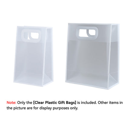 Reusable Frosted Plastic Gift Bags with Handle for Gifts Flowers 20 Pack