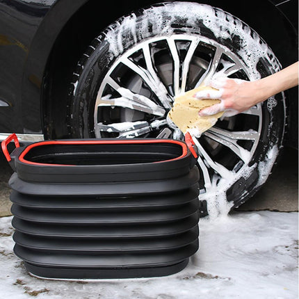 18L or 37L Fishing Bucket Collapsible Car Shrinkable Storage Bucket Rubbish Bin