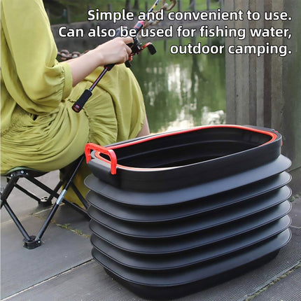 18L or 37L Fishing Bucket Collapsible Car Shrinkable Storage Bucket Rubbish Bin
