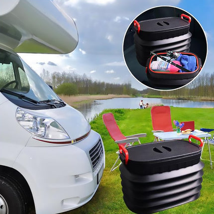 18L or 37L Fishing Bucket Collapsible Car Shrinkable Storage Bucket Rubbish Bin
