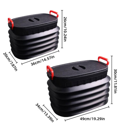 18L or 37L Fishing Bucket Collapsible Car Shrinkable Storage Bucket Rubbish Bin