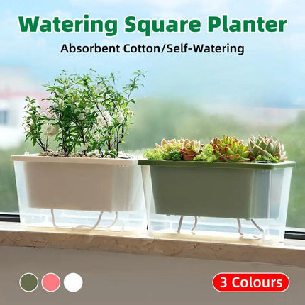 Balcony Vegetable Pot Planter Lazy Self Priming Flower Pot for Indoor Gardening