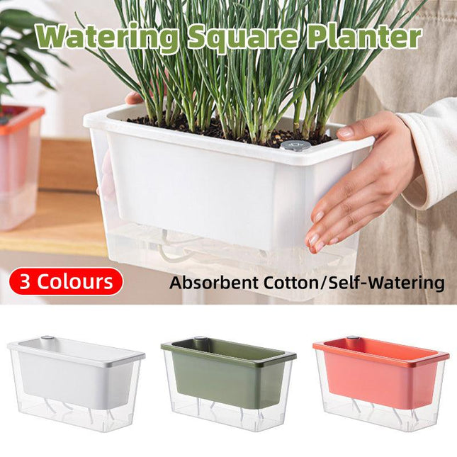 Balcony Vegetable Pot Planter Lazy Self Priming Flower Pot for Indoor Gardening