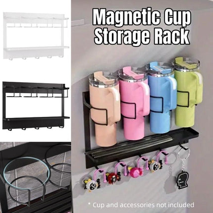 Magnetic Mug Organizer Cup Holder Wall Mount Storage for Kitchen Office Home Use