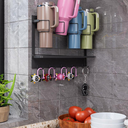 Magnetic Mug Organizer Cup Holder Wall Mount Storage for Kitchen Office Home Use