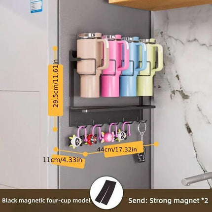 Magnetic Mug Organizer Cup Holder Wall Mount Storage for Kitchen Office Home Use