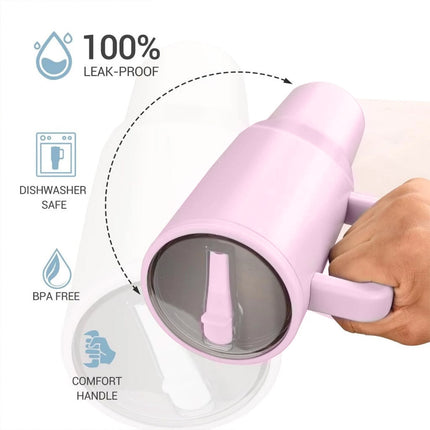 Travel Tumbler 40oz Stainless Steel Insulated Mug with Lid Handle for Drinks