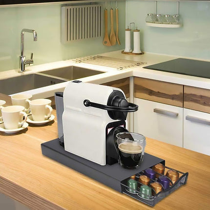 Coffee Pod Storage Rack with Drawer 40 Pods Capacity Countertop Space Saving