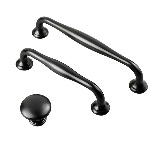 Vintage Black Drawer Handle European Cabinet Door Pull Closet Shoe Cabinet Knob