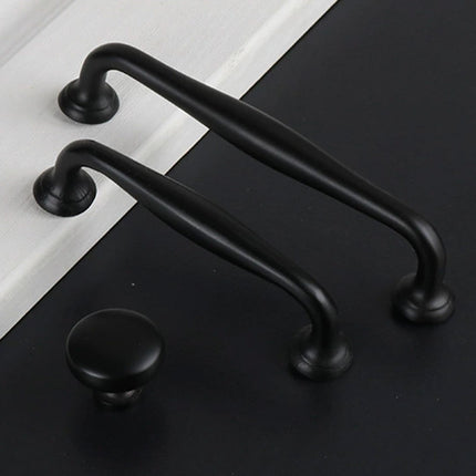 Vintage Black Drawer Handle European Cabinet Door Pull Closet Shoe Cabinet Knob