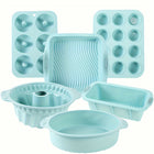 6PCS Silicone Cake Mould Set Baking Pans Nonstick Cupcake Cookie Tools Reusable