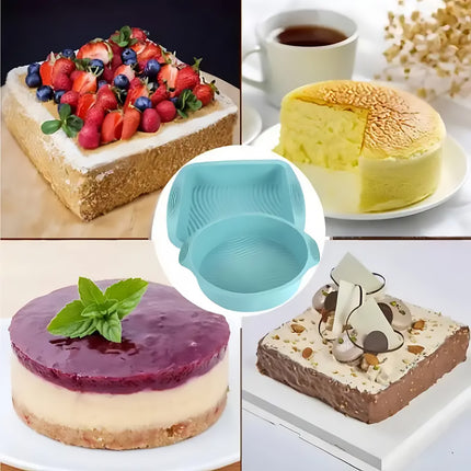6PCS Silicone Cake Mould Set Baking Pans Nonstick Cupcake Cookie Tools Reusable