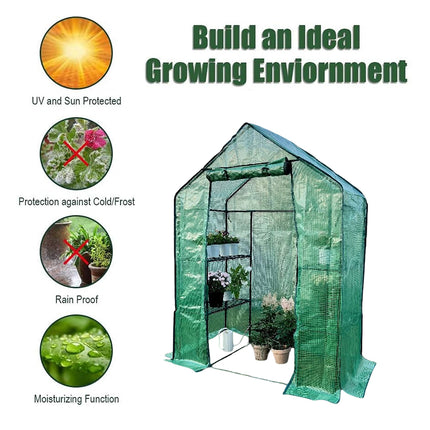 Greenhouse Garden Shed Indoor Outdoor Plant Tent Rainproof Heat Insulation