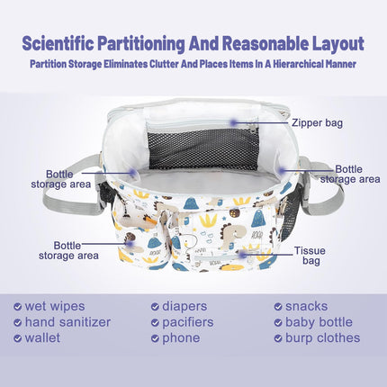 Baby Stroller Hanging Bag Multi-Functional Mommy Bag Large Capacity Durable