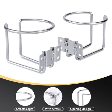 2pcs Cup Stainless Steel Boat Drink Holder Ring Holders Marine Car Truck Yacht