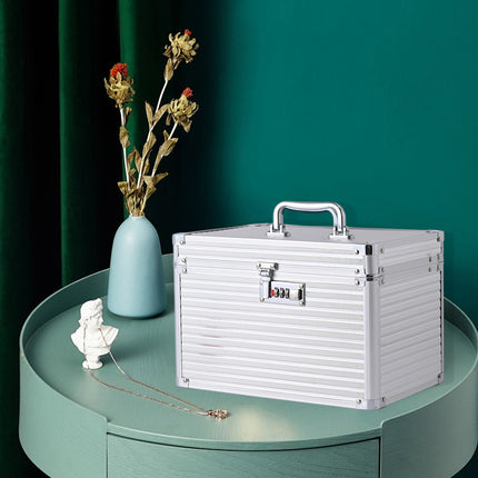 Aluminium Alloy Cosmetic Case Portable Handheld Storage Box Multifunctional
