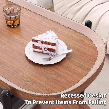 Living Room Sofa Side Table Basic Model Movable Tea Trolley Shelf with Roller