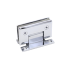 H Shaped 90 Degree Glass Clamp Double Opening Bevel Edge Bathroom Shower Clip