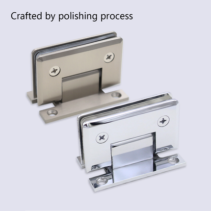 H Shaped 90 Degree Glass Clamp Double Opening Bevel Edge Bathroom Shower Clip