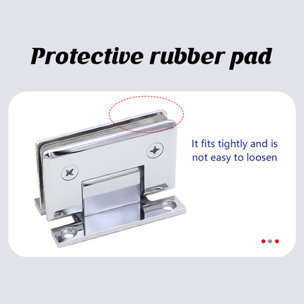 H Shaped 90 Degree Glass Clamp Double Opening Bevel Edge Bathroom Shower Clip