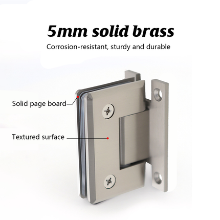 H Shaped 90 Degree Glass Clamp Double Opening Bevel Edge Bathroom Shower Clip
