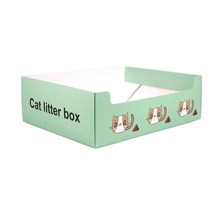6PCS Foldable Cat Litter Box Disposable Toilet Tray For Outdoor Travel Cleaning
